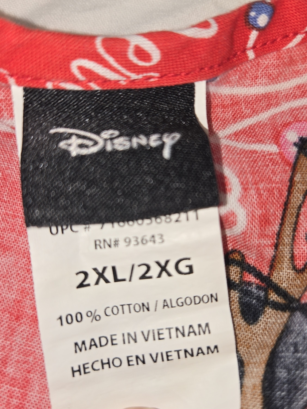 Disney Minnie Mouse Merry And Bright Holiday V-neck Scrub Top Size 2X - Picture 5 of 5